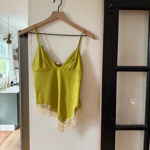 Kimchi Blue Chartreuse V-Neck Top